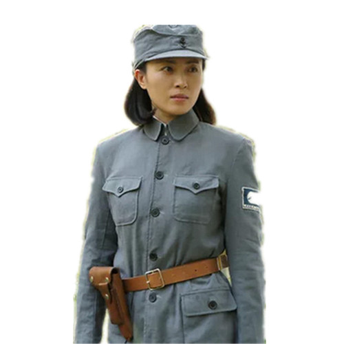 Adult Red Army Eighth Route Army clothing performance uniform Volunteer Army cotton linen men and women old military uniforms Red Guard uniform Anti-war clothing