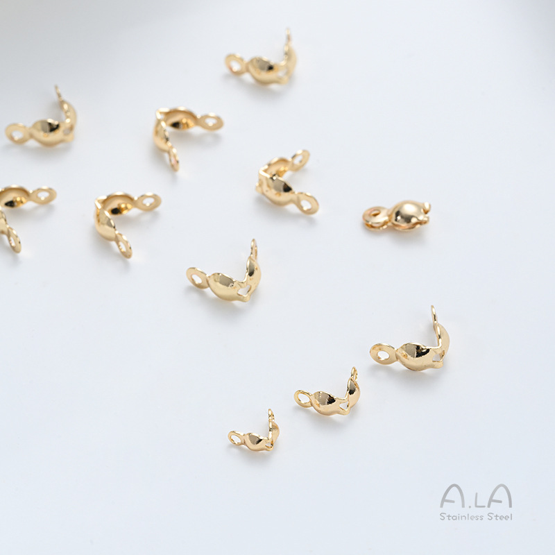 비 페이딩 티타늄 스틸 더블 귀 콩 가방 버클 스테인레스 스틸 사이드 버클 수제 DIY 쥬얼리 마무리 클립 버클 액세서리