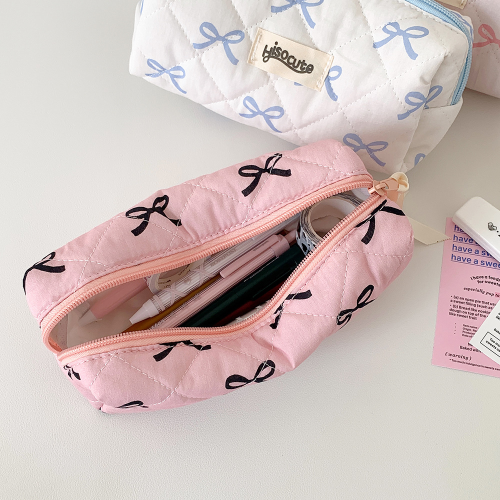 246g Weight Pencil Case Stationery Type 1 Piece Quantity Learning Occasion Polyester Material Bow Knot Pattern Cartoon Style, Simple Style Style Bow Knot Polyester Learning Cartoon Style Simple Style Pencil Case 6