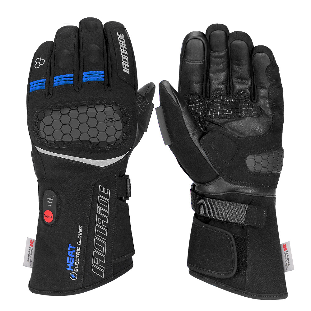 Guantes calientes para motocicletas en invierno al aire libre para esquí eléctrico con pantalla táctil, guantes inteligentes con nuevos guantes de terciopelo