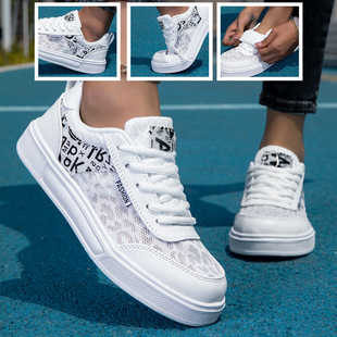 Cross-border women's shoes 2022 spring and autumn new mesh breathable casual sneaker soft bottom comfortable student travel running shoes