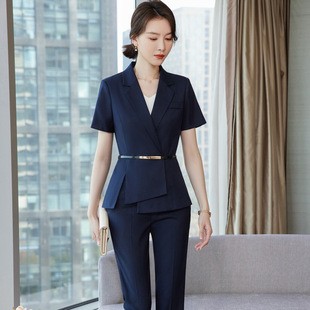 Goddess Fan Hotel Manager Short-sleeved Suit Beauty Jewelry Store Work Clothes Summer Professional Suit Female Temperament Work Clothes