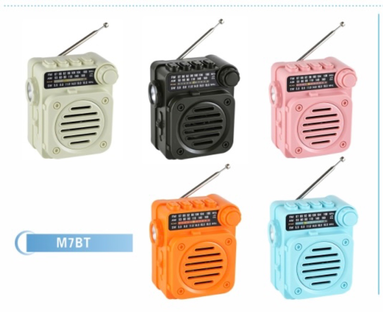 M7BT comercio exterior transfronterizo nueva radio mini pequeña multibanda multifunción Bluetooth tarjeta altavoz pequeño al por mayor