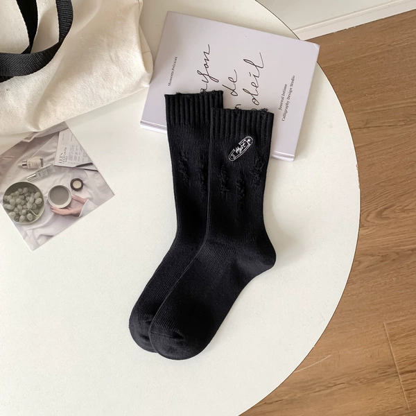 Black, with embroidery