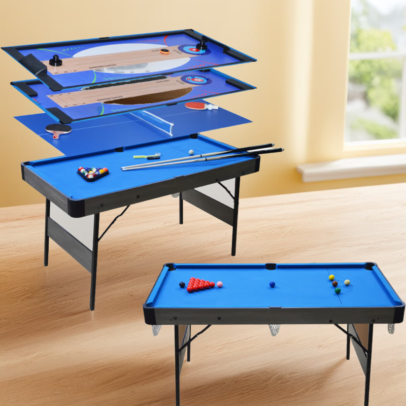 家用室内儿童台球桌家庭折叠款台球桌三合一亲子迷你桌球套台球桌