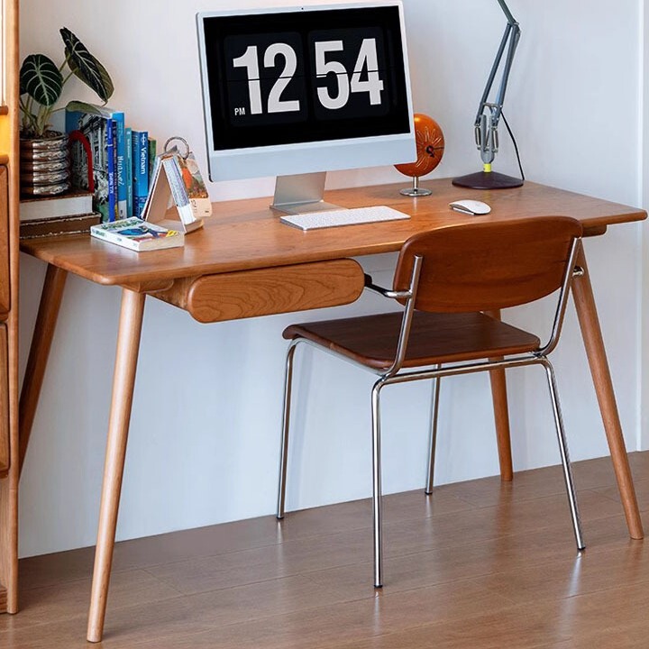 Nordic Solid Wood Desk Home Small Apartment Multi-function Computer Desk with Drawer Study Simple Work Writing Desk