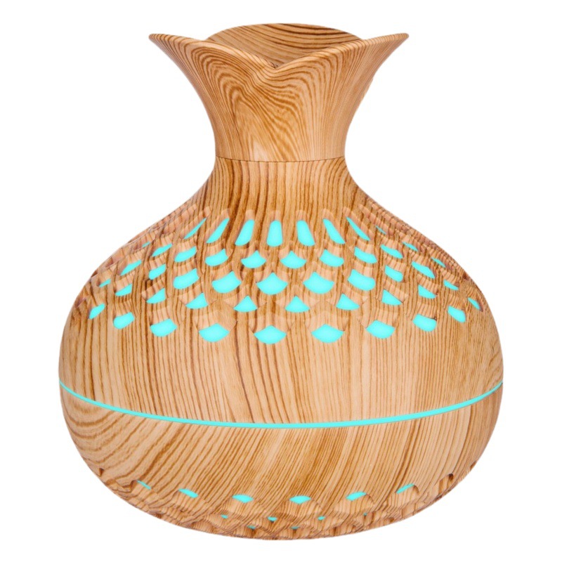 Aromaterapia máquina florero pulverizador dormitorio Oficina escritorio decoración grano de madera incienso máquina hidratante aire aromaterapia humidificador