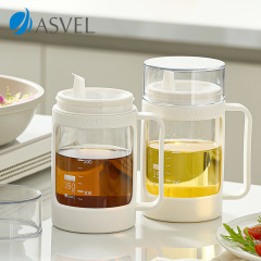 日本 ASVEL ガラスオイルポット家庭用オイルボトル漏れ防止キッチンオイルタンク酢ポット醤油調味料ボトル日本製オイルタンク