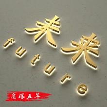 定做精工拉丝不锈钢字水晶背发光字围挡字电镀字仿古字招牌字背景