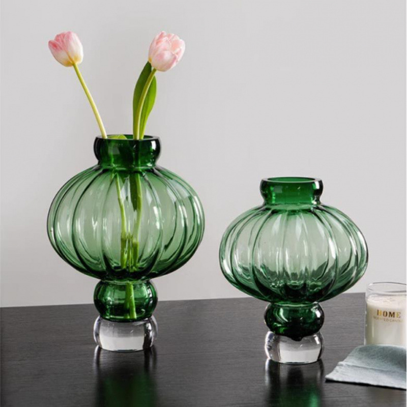 Nueva linterna china estilo hogar vasos de vidrio modelo moderno decoración de gabinete invitados