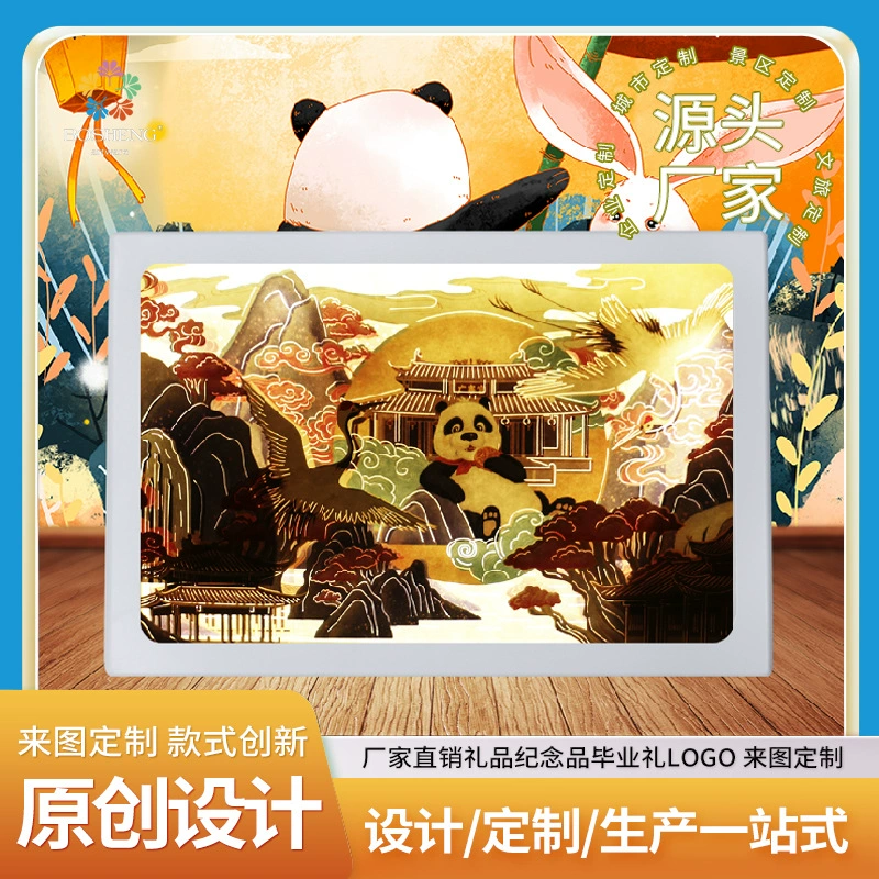 Праздник середины осени свет для резьбы по бумаге DIY Материал Пакет ночник декоративный стол Бумага Ремесло ночник трехмерная ручная работа резьба по бумаге силуэт свет