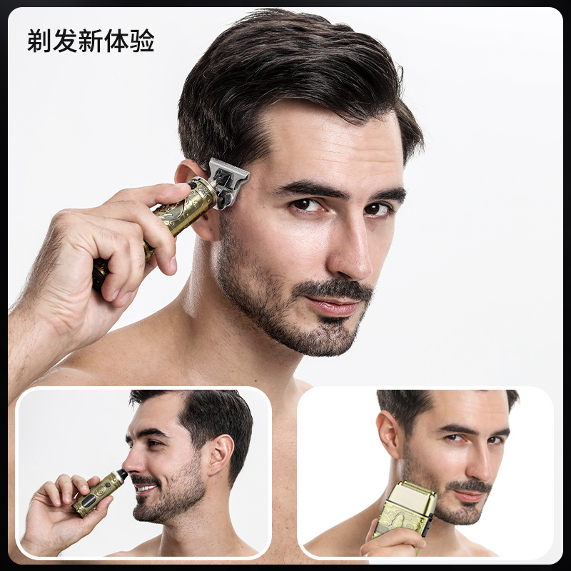 Nueva Clipper pelo traje LCD pantalla digital eléctrica Clipper hombres eléctricos nariz pelo dispositivo alternativo Shaver 3-piece Set