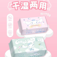Kami House x Sanrio Disposable Facial Tissue Dry and Wet Use Pearl Texture Cotton Soft Tissue Facial Tissue 