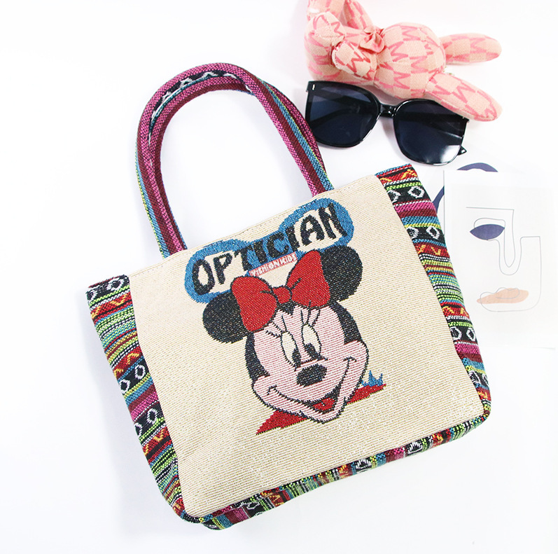 Nuevo retro con Jacquard de oro dorado de doble cara encriptado y engrosado bordado bolso de mano de vela nacional bolso de mano