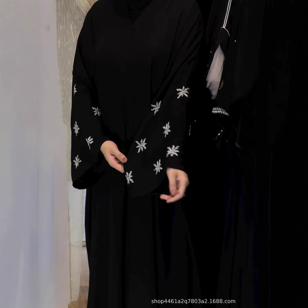 Торговая трансграничная торговля Dubai арабская вышивка вышитая одежда модная юбка Abaya платье на складе