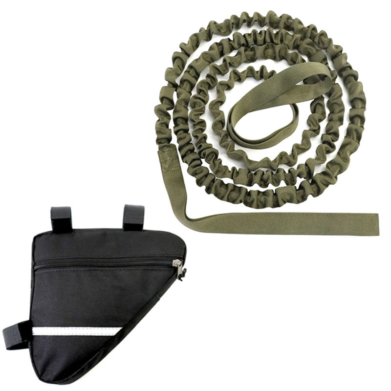 Bicicleta de remolque de cuerda verde