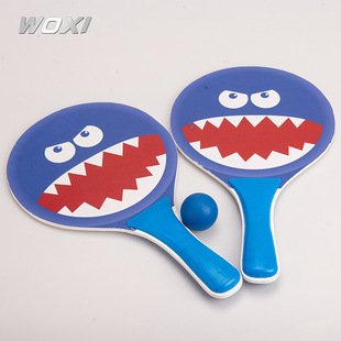Amazon's Best-Selling Wooden Beach Racket Board Badminton Racket Set Kidsren's Recess Squash Racket Can Be Customized with Color and Pattern