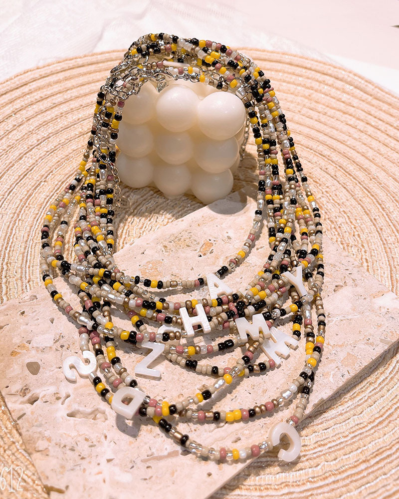 Fashion Letter Beaded Unisex Necklace 1 Piece