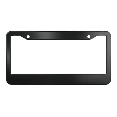 license plate frame stainless steel License plate holder/license plate holder - round-hole-stainless-steel-black