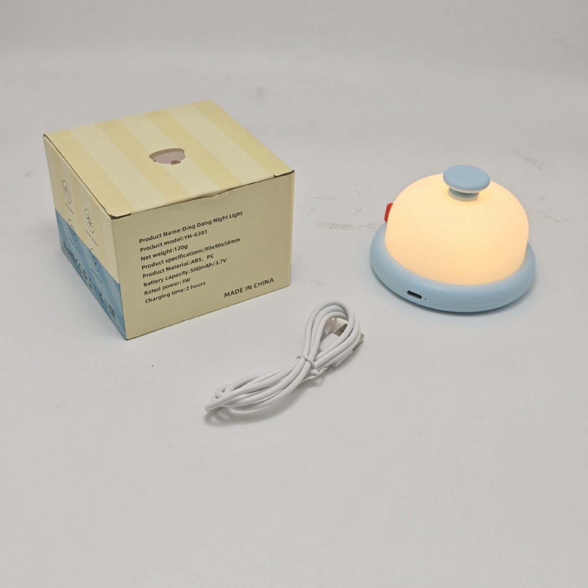 Dingdong lámpara de noche lámpara de noche recargable dormitorio cabezal de cama nuevo tiempo bebé alimentación atmósfera lámpara palpitante compañero de sueño