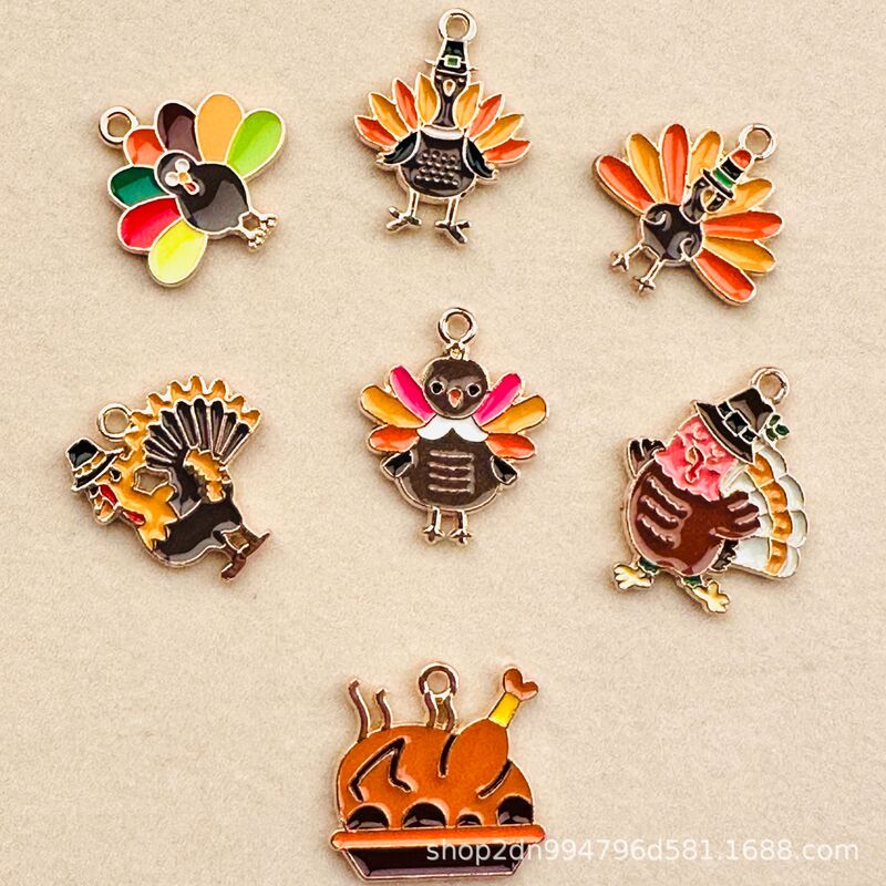 Thanksgiving Accessories Turkey Pumpkin Cake Mushroom Alloy Pendant Keychain Necklace Jewelry Creative Ideas Creative Design Thanksgiving Accessories Turkey Pumpkin Cake Mushroom Alloy Pendant Keychain Necklace Jewelry Creative Ideas Creative Design