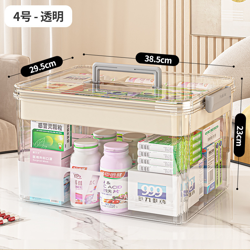多层药箱家庭装家用药品药物收纳盒大号医药箱医疗急救药盒便携式|undefined