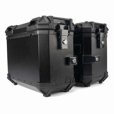 Motorcycle trunk, tail box storage box large - 35l-side-box-all-black