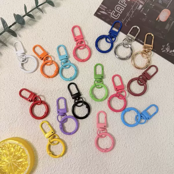 Candy-Colored Spring Luggage Keychain Doll DIY Carabiner Pendant Accessories Key Ring Materials