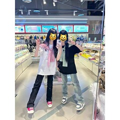 旅行海軍格子の新しいマントのアルファベットの上着の人気の100% 綿のtシャツの夏のゆったりしたデザインの半袖