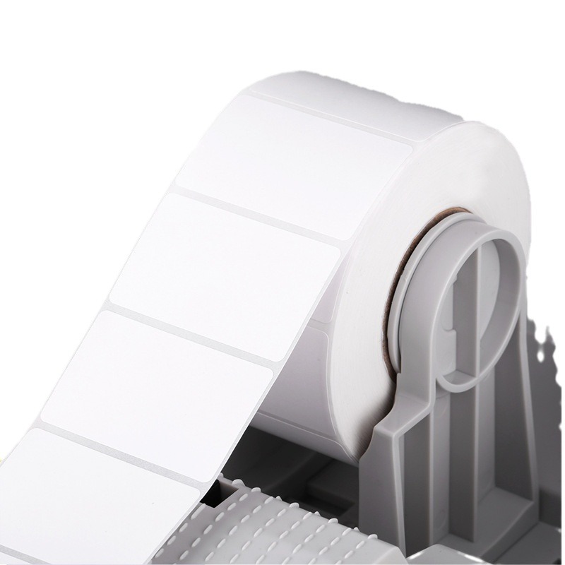 Deli 11874 papel de etiqueta térmica de tres pruebas (50*30 blanco 1000 hojas por rollo) Papel de código de barras de impresión de Escala electrónica