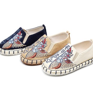 Old Beijing Traditional Cloth Shoes Children's Shoes Children's Cloth Shoes Spring and Autumn Ancient Costume Hanfu Shoes Chinese Style Boys' Daily Leisure