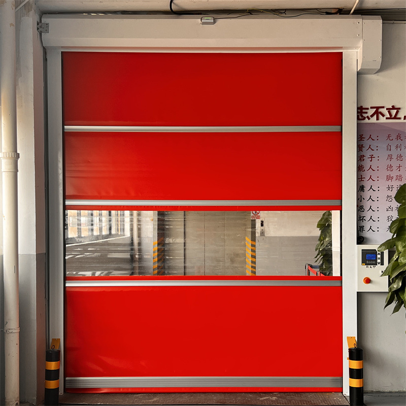 Automatic Induction Transparent Rolling Door Industrial High-speed Door Dust-proof Soft Curtain Door Ground Magnetic Induction Rolling Door