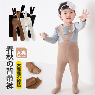 24 new baby class A high waist big butt no falling crotch boys and girls jumpsuit cropped strap weightlifting pants