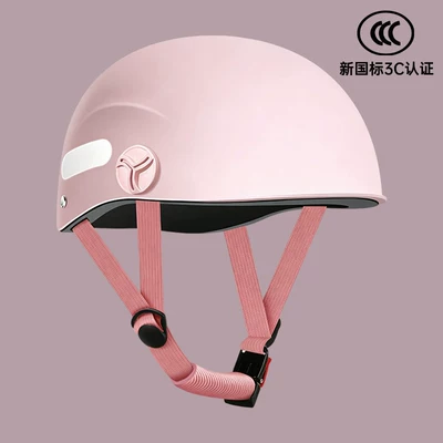 New certified electric vehicle safety helmet for women, summer model, non-pressure head helmet, lightweight safety helmet for electric scooters (Motosiklet kaskı (dəbilqə)) - new-national-standard-3c-certified-peach-pink-one-size-fits-all
