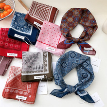 55夏季棉麻丝巾女百搭春秋小方巾护颈头巾装饰领巾时尚洋气围巾