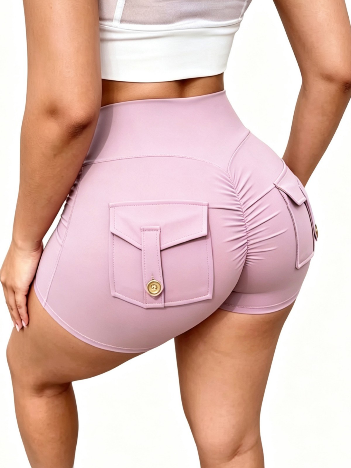 Spandex Europa y los Estados Unidos nuevo explosivo rápido secado deportivo al aire libre de alta elasticidad pantalon desnudo sensación pantalón de mujer