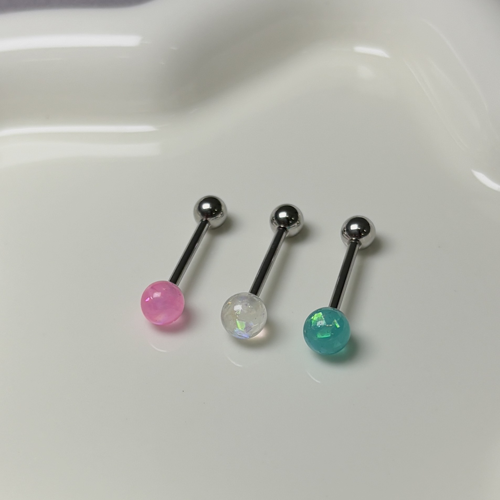 Labret stud lip piercing jewelry styling detail