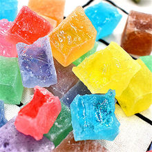 琥珀糖韓國咀嚼手工高顏值彩虹水果切片軟糖批發散裝聲控糖果
