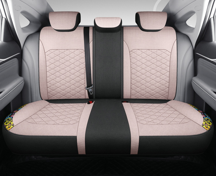 GAC AION Splus Special Car Seat Cover Four Seasons Universal Full Surrounded Cotton and Linen Fabric Breathable Seat Cushion