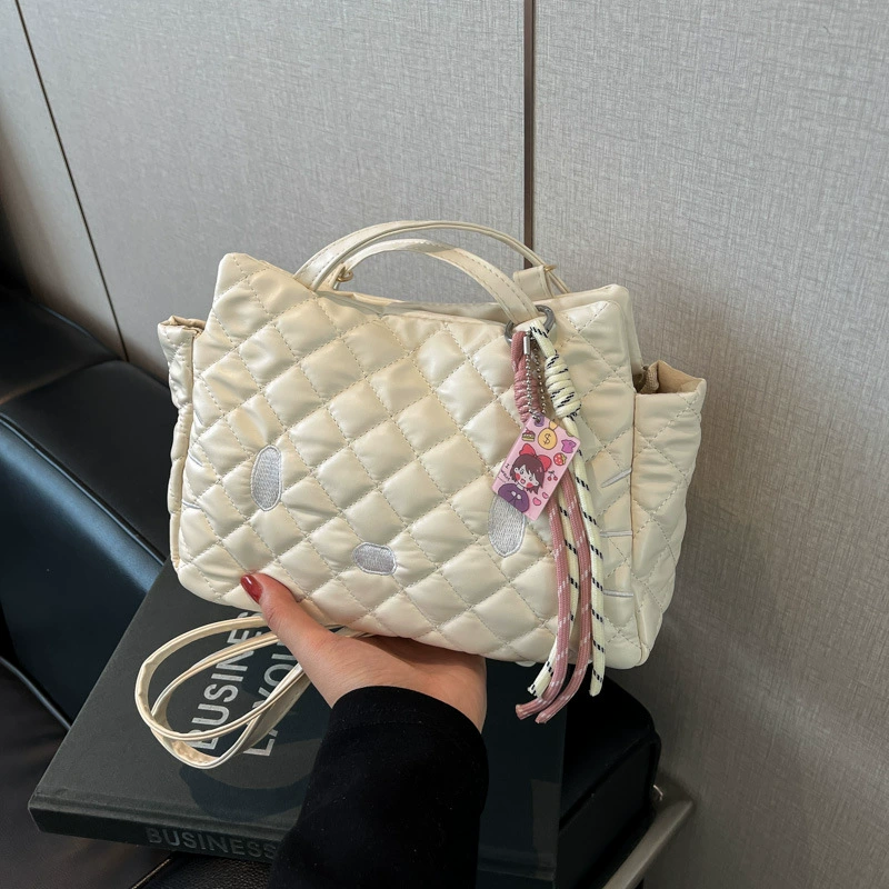 Рюкзак с рисунком из мультфильма с бантом, сумка на одно плечо, модная, милая, вместительная сумка через плечо