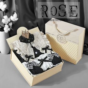 Baby Classy Gift Box, Little Fragrant Princess Dress, Polka Dot Suit, Pure Cotton Full Moon Baby Girl Gift for 100 Days