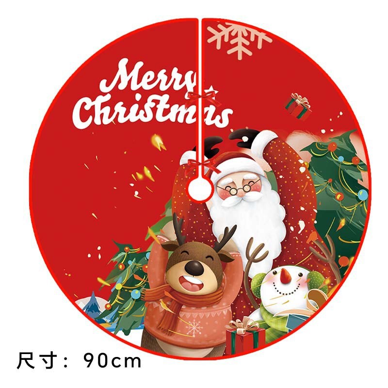 国境を越えたクリスマス装飾用品の雰囲気配置雪花箔押しベルベットの木のスカートの雰囲気配置クリスマスツリーの底|undefined