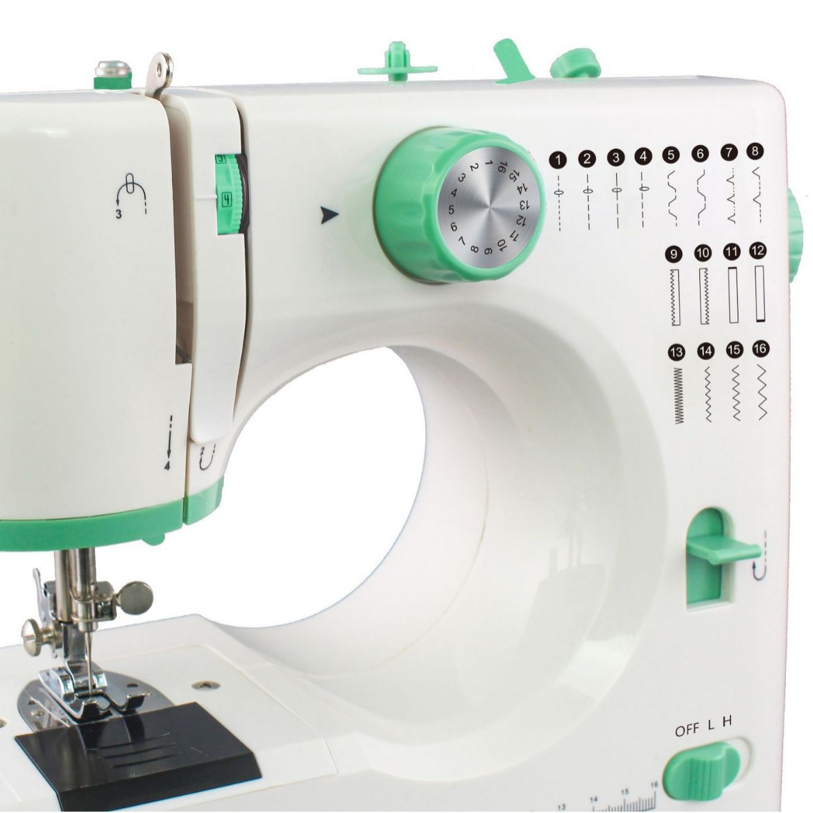 Venta caliente transfronteriza FHSM-520 de nuevos productos de Fanghua (versión mejorada de 16 hilos) Máquina de coser eléctrica doméstica Cierre de borde