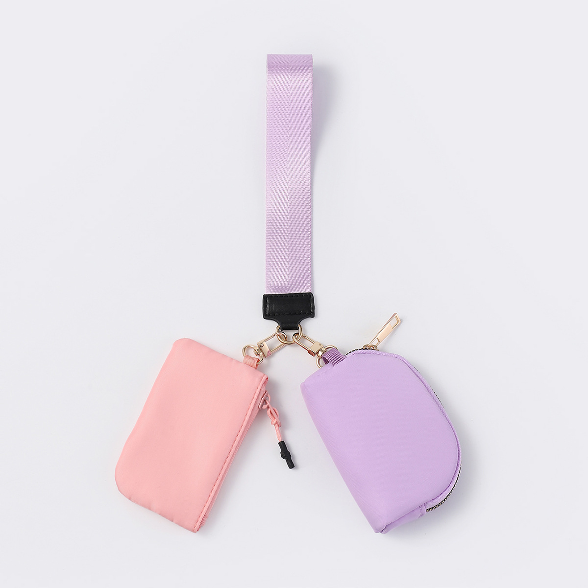 Bolso de muñeca transfronterizo LULU con el mismo estilo Mini bolso de color de moda portátil Estuche para llaves de almacenamiento impermeable de nailon