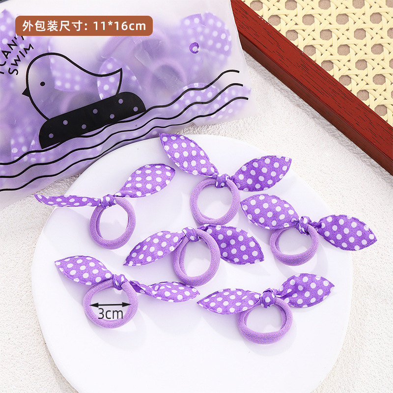 [purple floral rabbit ears] 1 piece
