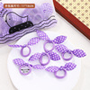 [purple floral rabbit ears] 1 piece