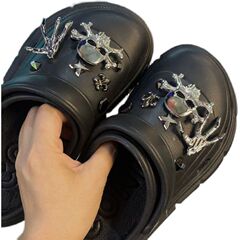 朋克男女通用洞洞鞋配飾鞋扣百搭配飾飾品鞋花裝飾水鑽金屬可拆卸