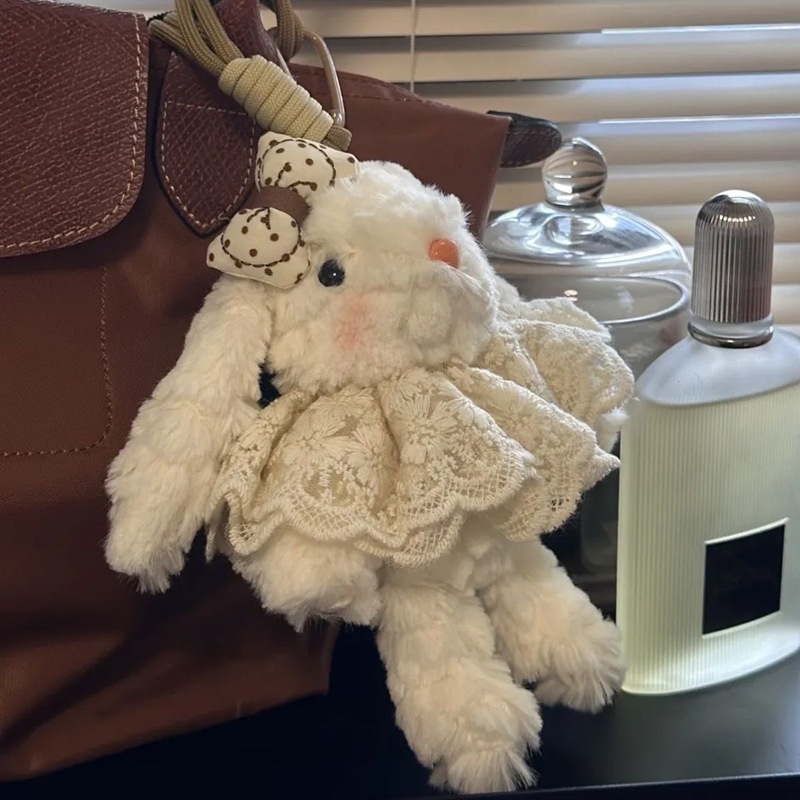 かわいい垂れ耳ウサギぬいぐるみおいしいウサギのおもちゃ誕生日セット人形人形キーホルダーバッグペンダントギフト|undefined