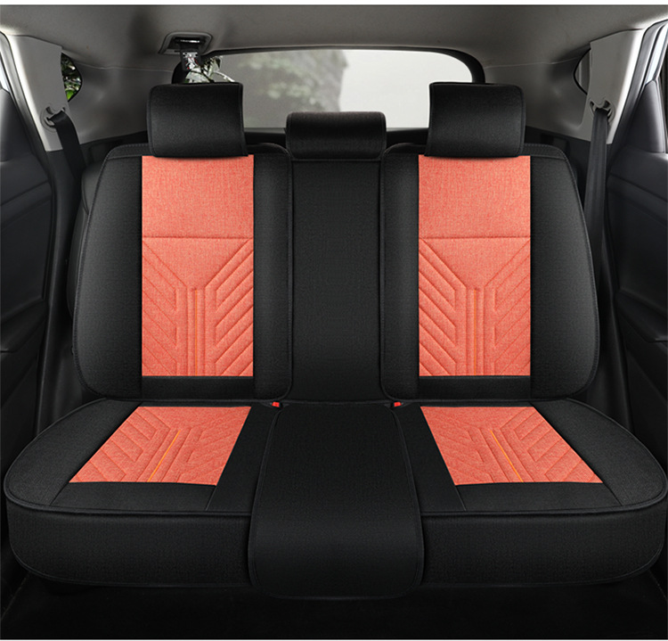 Car Seat Cover, Linen Seat Cushion, Special for All Seasons, Fabric Seat Cushion, Fully Designed and Adaptable, Fully Enclosed Design