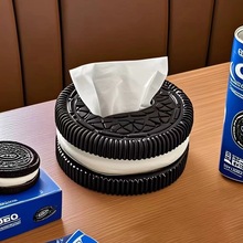 创意简约奥利奥抽纸盒家用客厅卧室桌面高级感纸巾盒装饰品摆件